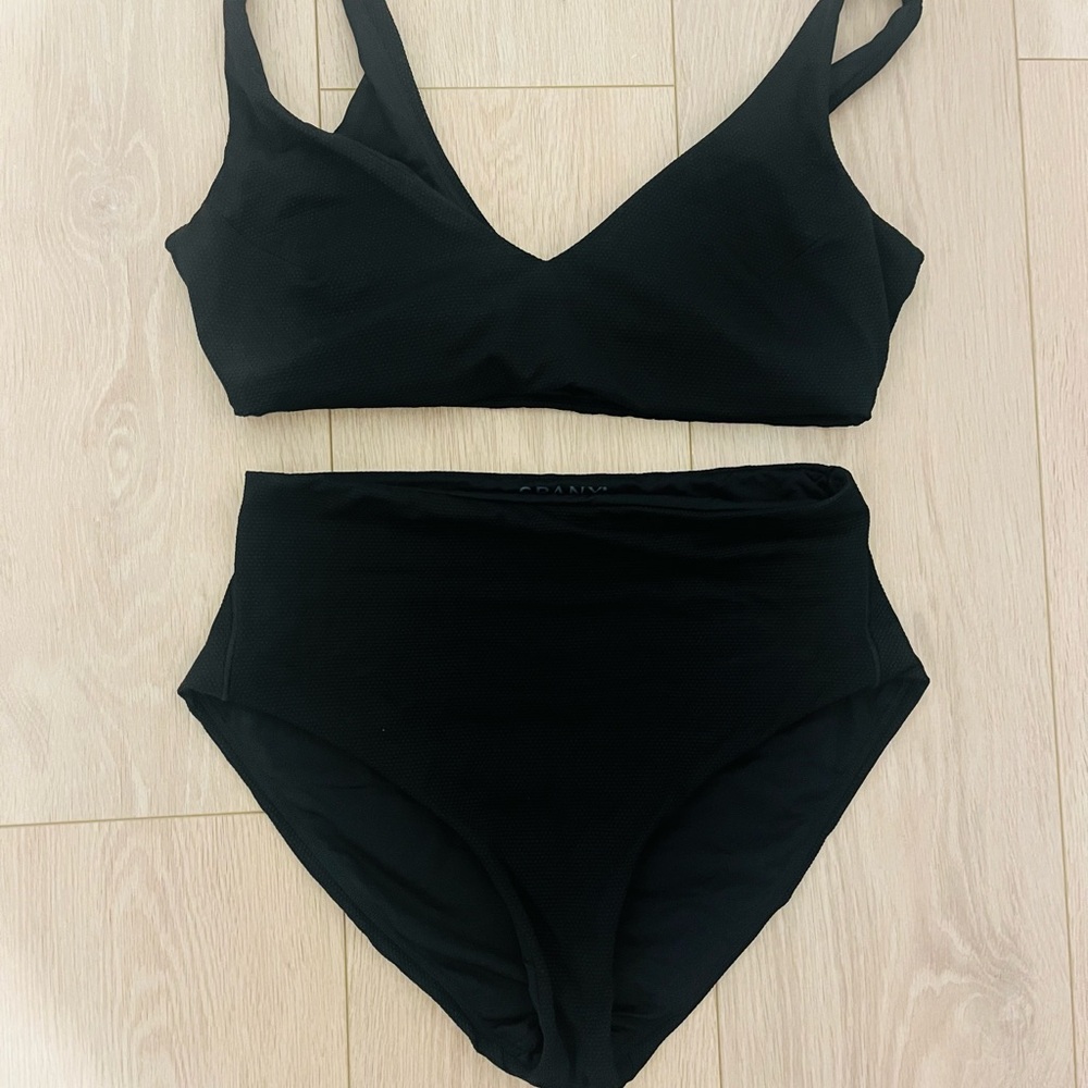 SPANX - SPANXshape Swim Black Bikini Pique Set - Never Worn